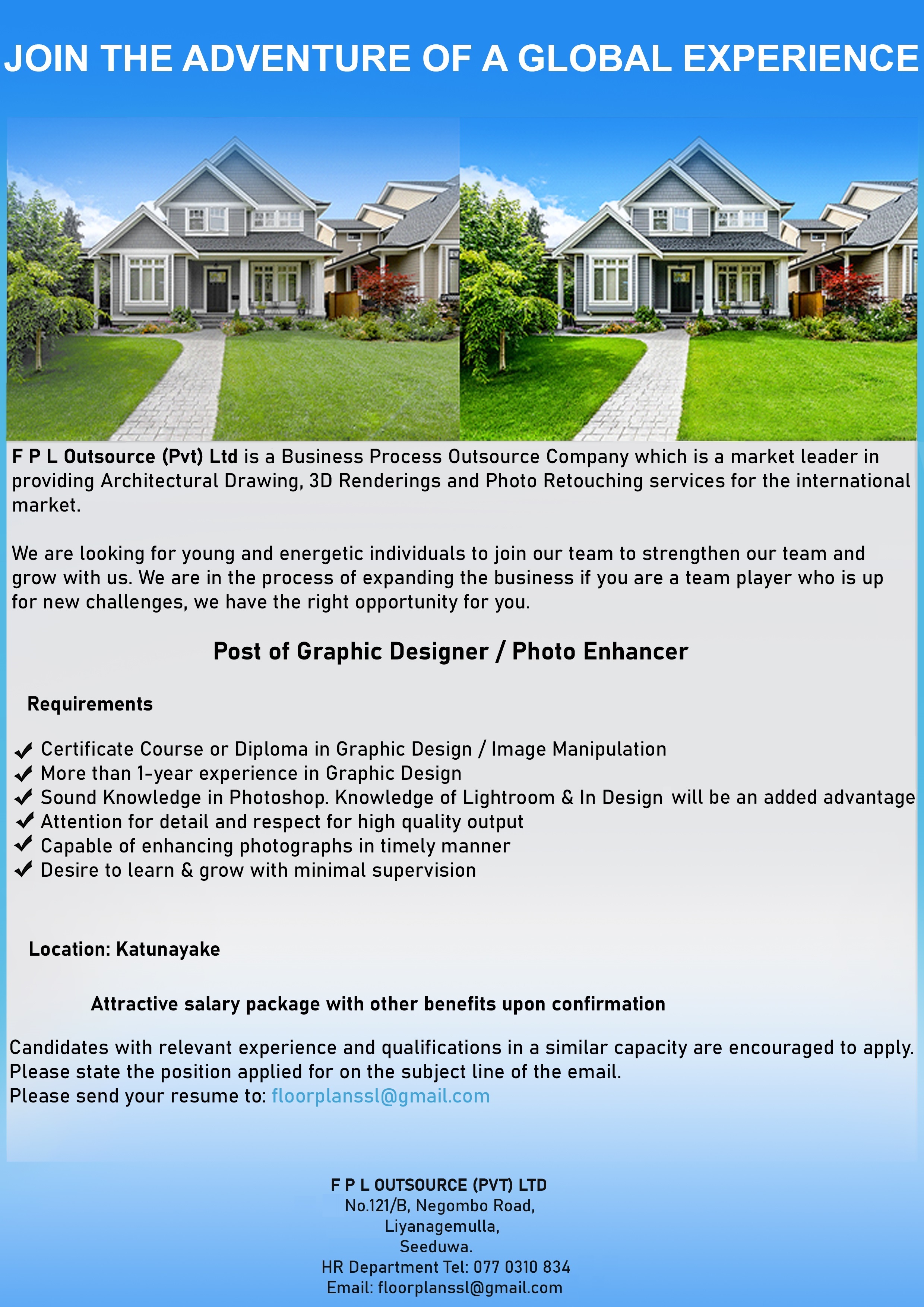 Graphic Designers job vacancy at FPL Outsource (Private) Limited |  JobVacancies.lk